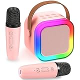 Chennyfun Karaoke Maschine mit 2 Mikrofonen, Karaoke-Spielzeug für Kinder & Erwachsene,Tragbare Karaoke-Maschine mit LED-Licht und Sprachveränderungseffekten,Bluetooth Karaoke für Kinder & Erwachsene