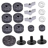JOINPAYA 18 1 Zubehör für Beckenersatz schlagzeug zubehör Beckenhalter Beckenfilze Beckenständerhülsen Filzscheiben Hi-Hat-Filze Flügelmuttern Becken fühlte Grey