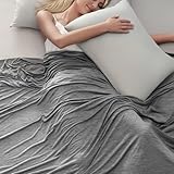 COVACURE Kühldecke Kühlende Decke 150x200 cm – Cooling Sleep Decke aus Funktionsmaterial – Leichte Sommerdecke für Schlafzimmer & Sofa (Grau)