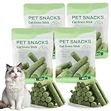 Katzengras Snack, 120g Katzengras Sticks Katzengras für Katzen, Beißstab aus katzengras Katzenminze Katzengras Beißstab Katzen Kauspielzeug für Zahnpflege und Haarknäuel Entfernen