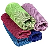 Ghulumn 5 StüCk ZufäLlige Farbe Sport Schnell Trocknendes Handtuch Sport SchweißAbsorbierendes Handtuch KüHlendes Handtuch für das Fitnessstudio, Yoga, Golf und So Weiter