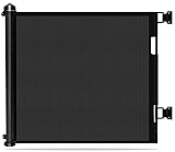 Sicherheitsbarriere, einziehbar, 0 – 300 cm, Sicherheitsbarriere für Kinder, ausziehbar, Barriere für Hunde, Einhandbedienung, für Treppen, Flur, Küche, drinnen und draußen (schwarz, 300 cm)