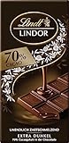 Lindt Schokolade Lindor 70 Prozent Kakao, Edelbitter mit einer unendlich zartschmelzenden Füllung, Tafel, Geschenk, 100 g - Version 2023