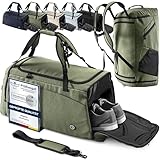 Sporttasche Trainingstasche + Rucksack-Funktion, Schuhfach, Nassfach | 40/60L Reisetasche Schwimmtasche Fitnesstasche Sport Gym Fitness Umhängetasche Handgepäck Weekender Bag Reise Tasche Herren Damen