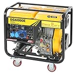 Pro-Lift-Montagetechnik Stromerzeuger Diesel Notstromaggregat 5,5kW 230V Stromaggregat E-Starter 5500W luftgekühlt Eletro-Starter Generator Stromgenerator 02446