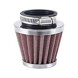 CarBole Luftfilter Motorrad 38mm 39mm 40mm,Sportluftfilter Luft Filter für Roller ATV Moped Mofa Scooter, Rot