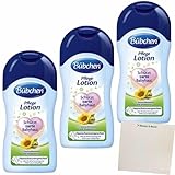 usy Bundle für Bübchen Pflege Lotion mit Sonnenblumenöl & Sheabutter 3er Pack (3x400ml Flasche) + usy Block