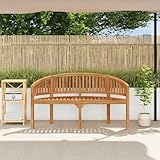 SXJEQOC Bierbank Gartenbank Küchenbank Garten Möbel Draußen - Bananenbank 151 cm Massivholz Teak für Küche Balkon Esszimmer Terasse