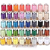 New brothread 40 Brother Farben Polyester Maschinen Stickgarn 500M (550Y) für Brother/Babylock/Janome/Singer/Kenmore Stickereimaschine