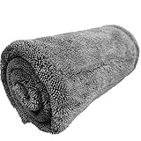 FANFX Riesiges Auto-Trockentuch, 1400 g/m², ultra-saugfähiges Mikrofasertuch (60 cm x 40 cm), schnelltrocknend, fusselfrei für Autos, Motorräder und Haushalt, XL-Detailing-Handtuch für streifenfreien