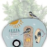 QM Basic Vogel Wohnwagen GRÜN - NISTKASTEN Vogelhaus Vogelvilla Holz Spatzenvilla Vögel Nisthöhle Nest Vogel Haus Nest