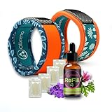 OLLEENO® Mückenschutz Armband Moskito Insektenschutz Armbänder für Outdoor Camping Wandern Sport Anti Mückenarmband Neopren mit verstellbarem Klettverschluß (2 Stück + 4 Pellets + 20ml Nachfüllöl)
