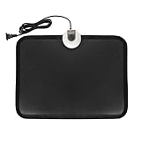 Livtribe AC 230V Beheizte Bodenmatte für Fuß, Kohlenstoffkristall Heizpad, Elektrisch Beheizte Fußwärmer für Büro, Haus (Schwarz)