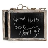 BESTOOL 2 Stück Kreidetafel Deko Tafel Schreibtafel Kindertafel Wandtafel Holztafel für rustikale Hochzeit Zeichen, Küche Speisekammer & Wanddekoration (24 * 30cm)