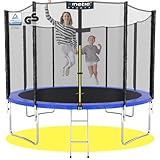 KINETIC SPORTS Trampolin Outdoor Salto Ø 183 cm - TÜV Rheinland geprüft, Kindertrampolin Gartentrampolin Set mit Leiter, Netz, Randpolster, USA Sprungtuch – bis 50 kg, Blau