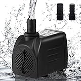 Cadrim 25Watt 1200L/H Aquarium Pumpe Wasserpumpe Tauchpumpe Förderpumpe Aquariumpumpe Schwarz (schwarz 1200L/H)