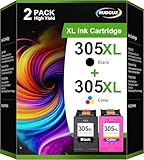 RUDGUZ 305XL Kompatibel für HP 305 Druckerpatronen für HP Deskjet 4220e (2er-Pack)