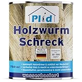 Plid Holzwurm-Schreck – Effektiver Holzschutz/Holzwürmer & Holzbohrkäfer | Tiefenwirksame Verfestigung & Prävention | Umweltfreundlich, farblos & einfach anzuwenden für Innen & Außen (750ml)