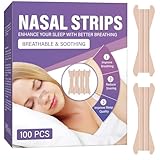 Nasenpflaster Schnarchen, 100 StüCk Sofortige Entlastung der Nase Verstopfung und Nasale Obstruktion Verursacht Durch ErkäLtungen und Allergien, Nasenstrips FüR Sport und Schlaf