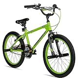 Bergsteiger Monaco 20 Zoll BMX, Kinderfahrrad, geeignet für 6, 7, 8, 9 Jahre, Freestyle, 4 Stahl Pegs, Kettenschutz, Freilauf