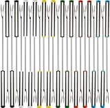 24PCS 24cm Fonduegabeln Edelstahl, BetterJonny Fonduespieße Fondue-Sticks Fondue Forks Grillgabeln aus Edelstahl mit Hitzebeständigem Griff Bratstangen für Schokolade Käse Dessert Obst Gemüse Fleisch