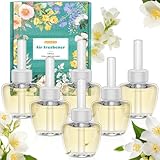 SCENTORINI Duftölflakon Nachfüller, Kompatibel Mit Air Wick und Glade Duftstecker, 6 x 19 ML, Jasmin Duft, Raumduft Lufterfrischer, Raum Duftöl