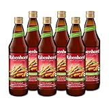 RABENHORST Gartenmöhre BIO 6er Pack (6 x 700 ml) - Hochwertiger Möhrensaft mit Zitronensaft abgerundet