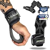 NetroxSports® Hyper Grips Zughilfen für Krafttraining – Fitness Straps für Kreuzheben, Deadlift, Bodybuilding & Gym – Handgelenkschutz, Grip für Männer & Frauen, Crossfit, Gewichtheben, Zubehör (M)