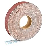 Shineboc-Schleifpapierrolle 2,5 cm x 10 m, Aluminiumoxid-Schleifpapier mit Körnung 80, geeignet zum Schleifen, Holz, Möbelbearbeitung, Edelstahl und Karosseriebearbeitung