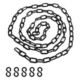 SYEYCW 1.5 Meter Schwarze Kunststoffkette, 6mm Kunststoff Absperrkette, Sicherheitskette Warnkette mit 5 S Haken, für Personenkontrolle, Warteschlangen, Parkplätze, Zäune, Absperrung Von Flächen