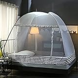 Tragbares Moskitonetz für Bett, faltbares CT-Netz-Zelt, feines Netz, Mückenschutz, 1,8 x 2,0 x 1,55 m, ideal für Reisen und Zuhause
