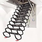 UYHBCNQD Decken-Dachbodentreppe, manuelle Dachbodentreppe, herunterziehbare Dachbodenleiter, Wandmontage, Deckenklappleiter, Teleskop for den Zugang(70 * 100cm)