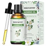 Migcaput Ätherische Öle Jasminöl 100 ml,100% Reine Natürliche, Ätherisches Aromatherapieöl von Erstklassige Qualität, Duftöle für Diffusor, Luftbefeuchter, Entspannen, Massage, Bad