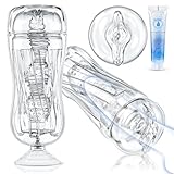 Masturbieren Taschenmuschi Sex Spielzeug - Erotisches Sexspielzeug Masturbator für die Männer Solo, Silikon Saugfuß Cup Masturbatoren Handfrei Mann Realistisch Blowjob Pocket Pussy mit Vagina Toys