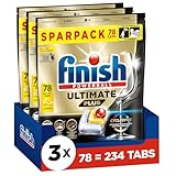 Finish Ultimate Plus Citrus Spülmaschinentabs - Geschirrspültabs für intenive Reinigung, Fettlösekraft und Glanz - Sparpack mit 234 Tabs (3 x 78 Tabs)