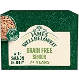 James Wellbeloved Getreidefreies Katzenfutter für ausgewachsene Katzen mit Lachs im Gelee-Beutel, 12 x 85 g