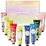 Mini Handcreme Set,Hand Creams 10 x 30g Fruchtextrakt Duft Handcreme Hand Moisturising Cream für Frauen Mutter Freundin Frau mit,Handcreme Geschenkset Weihnachten for Dry Hands,Ideale Geschenkidee