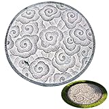 Sandstein-Schachtabdeckung, Gullideckel für Klärgrube und -Rahmen, Kanaldeckel mit Zugloch für Pflasterung, Garten(60 * 3cm/24 * 1in)