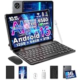 DOOGEE Tab A9 Android 16 AI Tablet 10 Zoll, Tablet mit Tastatur/Stift/Maus/Hülle, 6580mAh,12GB RAM+64GB ROM(TF 2TB), Unisoc T310, Dual Speaker, 5G WiFi, HD IPS Display, 8MP, GMS, BT5.0, 3.5mm, Face ID
