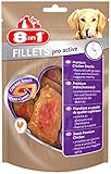 8in1 Fillets Pro Active Hunde-Snack mit Hähnchen, funktionale Leckerlis für Hunde, unterstützt die Mobilität, 80 g Beutel