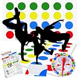 Twister Spiel für Kinder & Erwachsen, Kindergeburtstag Spiele Ab 6 Jahre, Bodenspiel mit Spielmatte, Twisting Spiele, Partyspiele, Familienspiel, Lustiges Twister Game Für Drinnen Und Draußen