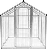 Gegaden extra groß multifunktionale Vogelvoliere, |178L x 122B x 195H cm| Stahldrahtrahmen, Vogelkäfig