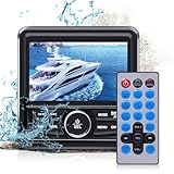 Geloo MP3 MP5 Player Marine Stereo Wasserdicht 4.1” LED Digital Display Auto Marine Boot Stereo Media Player AM/FM-Radioempfänger Universal für Boote, Yachten Marineboote