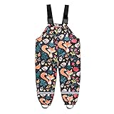 Matschhose Regenlatzhose Kleinkind Kinder Jungen Mädchen Regen Latzhose Winddicht Wasserdicht Schlamm Overall wasserdichte Regenhose (Multicolor, 120)