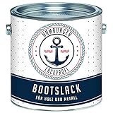 Hamburger Lack-Profi Bootslack GLÄNZEND für Holz und Metall farblos klar Yachtlack Yachtfarbe Bootsfarbe (1 L)