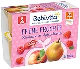 Bebivita Feine Früchte, Himbeere in Apfel-Birne, 6er Pack ( 6 x 4 x 100 g )