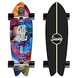 Pumpping Skateboard, 81,3 cm, S7, Carving-Truck, Surfskate, ABEC-11-Kugellager, Doppellenkrad, 6551 mm, mit T-Werkzeug, für Kinder, Jugendliche, Erwachsene, professionelle Surf-, Pumpping-Spieler (B)