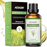 AESHORY Ätherisches Zitronengrasöl 50ml, Zitronengras Ätherische Öl 100% Reine Natürliche Aromatherapieöl in Therapeutischer Qualität, Duftöle für Diffuser, Hautpflege, Haarpflege, Massage, Bad