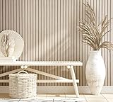 marburg Tapete Holzoptik Beige Akkustikpaneele 3D Effekt Vliestapete Wohnzimmer Schlafzimmer 10,05 x 0,53m Made in Germany