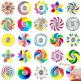 SCIONE 24er Pack Fidget Spinner für Kinder – Mini Bunte Hand Spinner, Regenbogen Sensorisches Fidget Spielzeug als Geburtstagsgeschenke, Klassenbelohnungen (4cm)
